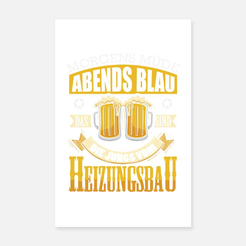 Chauffagiste Plombier Plombier de construction chauffage Poster 20 x 30 cm