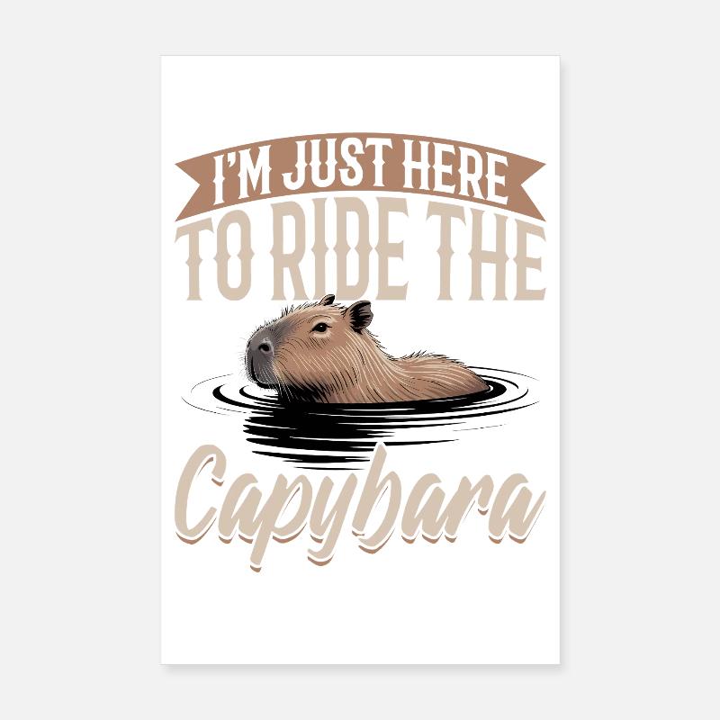 Funny Capybara Poster 20x30 cm