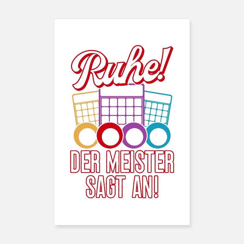 Bingo Game Rest The Master Announces Bingo Poster 8" x 12" (20x30 cm)