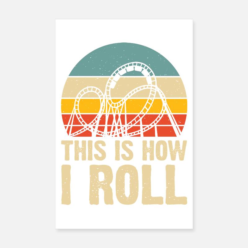 Achterbahn Poster 20x30 cm
