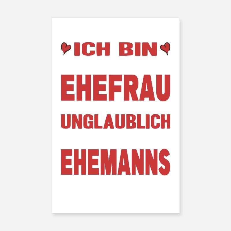 Ehemann Geschenk Ehefrau Paare Beziehung Liebe Poster 20x30 cm