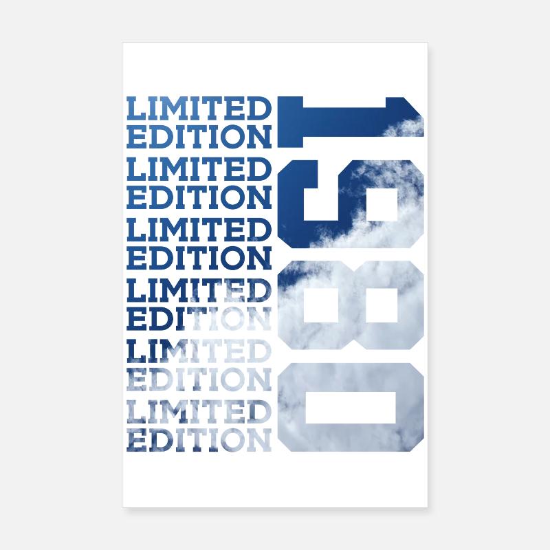 46 ANS ÉDITION LIMITÉE 1980 46E ANNIVERSAIRE Poster 20 x 30 cm