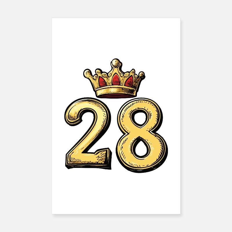 28 Number Krone Poster 8" x 12" (20x30 cm)
