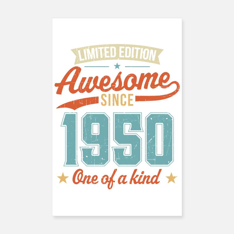 Awesome Since 1950 Poster 8" x 12" (20x30 cm)