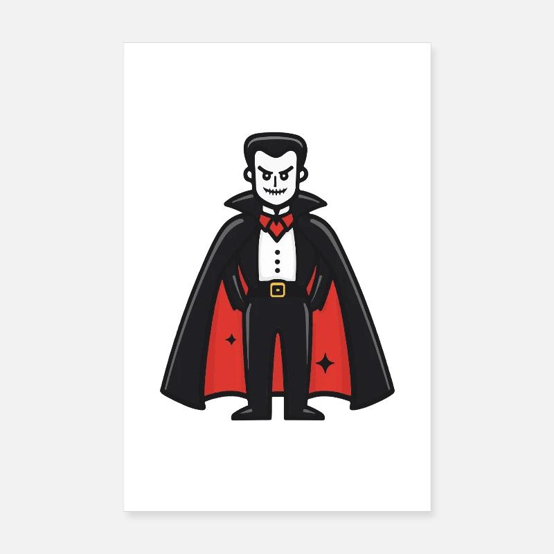 Vampire Halloween Comic Funny Poster 8" x 12" (20x30 cm)