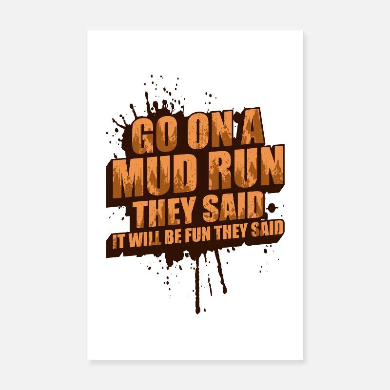 Participez à une course dans la boue Schlammlauf Mud Run Muddy Race Poster 20 x 30 cm