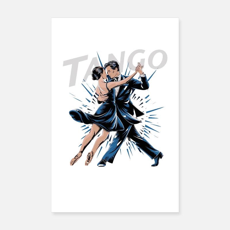 Tango Passion Couple Dance Argentine Tango Poster 8" x 12" (20x30 cm)