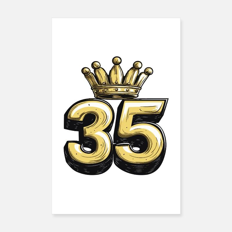 Couronne à 35 chiffres Poster 20 x 30 cm
