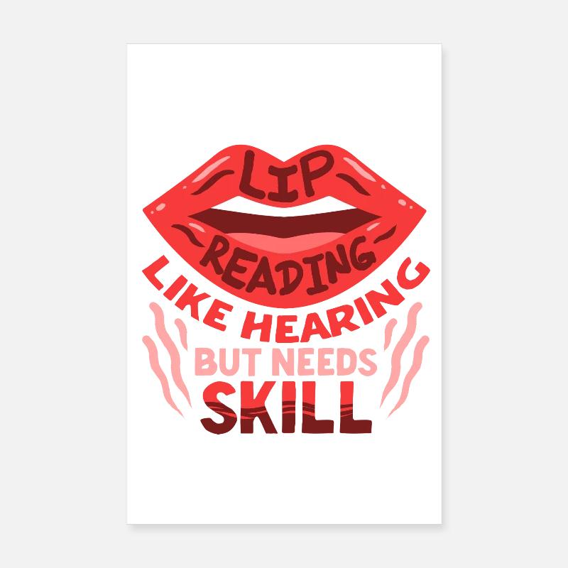 Sourd, sourd, malentendant Poster 20 x 30 cm