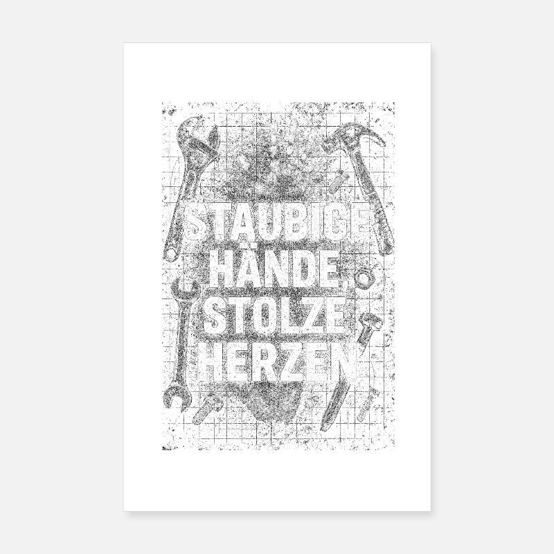 Dusty hands, proud hearts Poster 8" x 12" (20x30 cm)