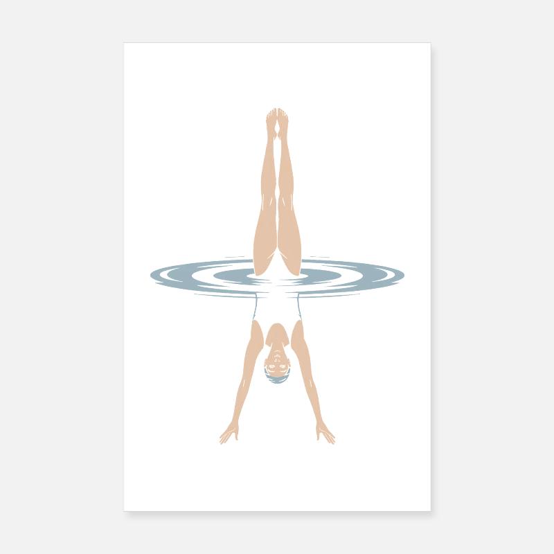 Synchronschwimmen Kunstschwimmen Wassersport Poster 20x30 cm