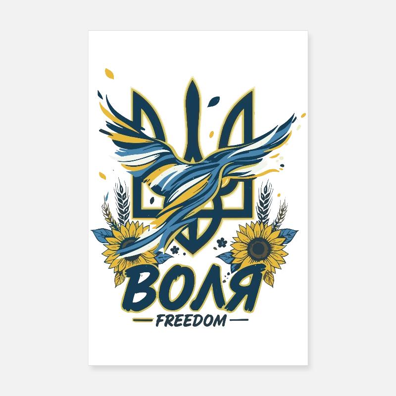 Volya Freedom Trident Poster 8" x 12" (20x30 cm)
