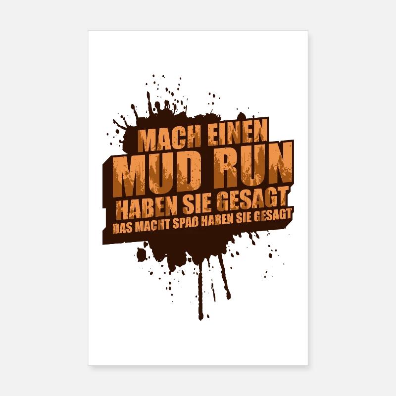 Faire une course dans la boue, une course dans la boue, une course dans la boue, une course dans la boue Poster 20 x 30 cm