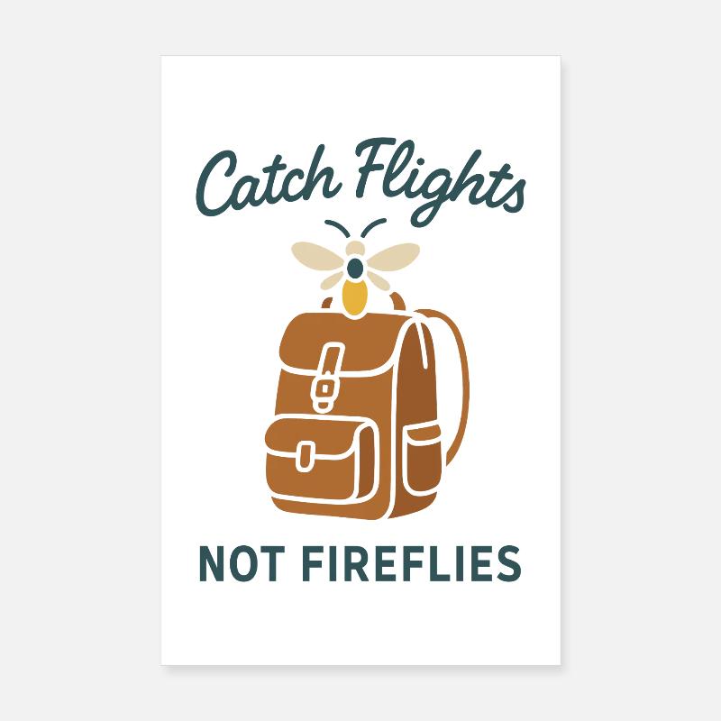 Firefly Summer Night Glow Bug Nostalgic Poster 8" x 12" (20x30 cm)