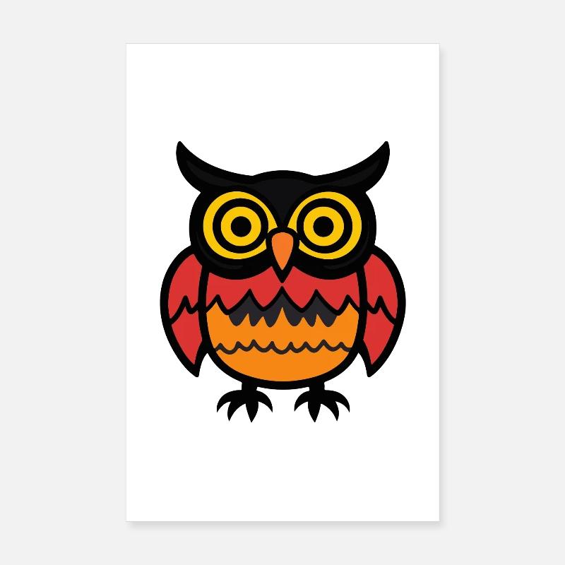 Eule Halloween Comic Lustig Poster 20x30 cm