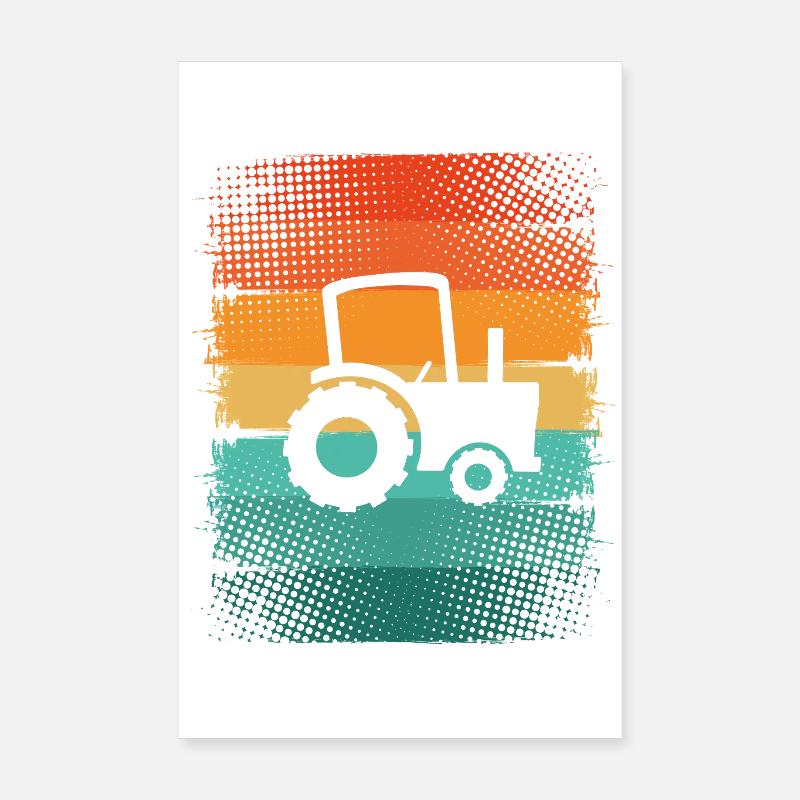 Tractor Poster 8" x 12" (20x30 cm)
