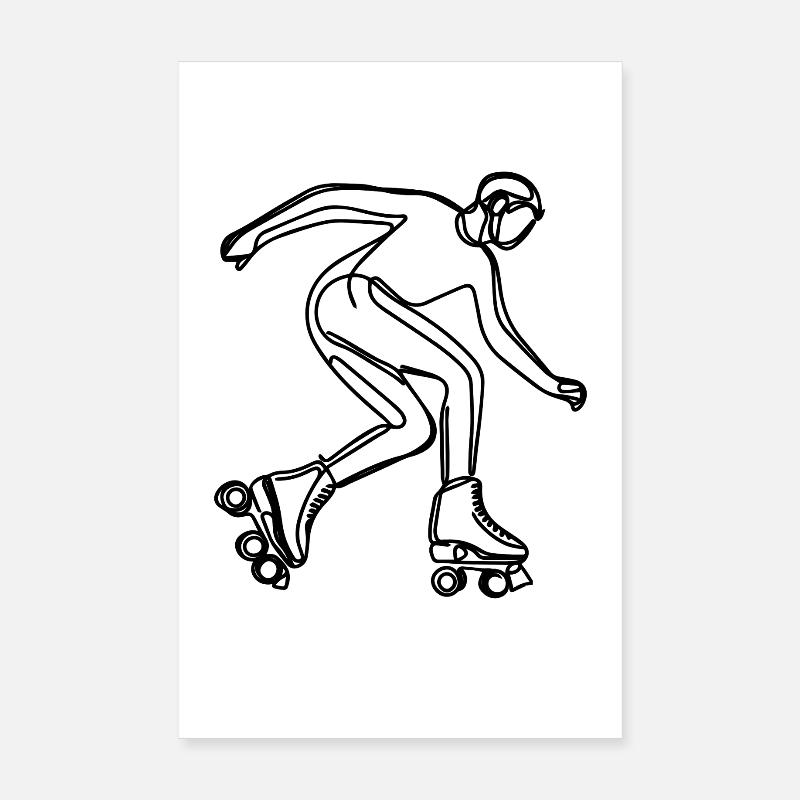 Roller skaters Poster 8" x 12" (20x30 cm)