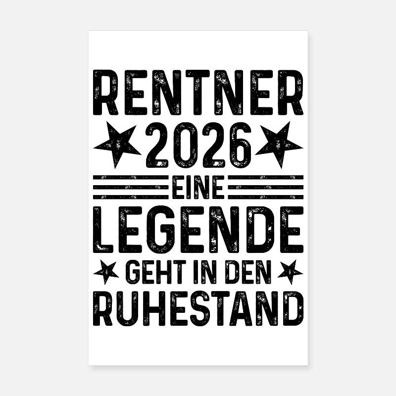 Pensioners 2026 A legend retires Poster 8" x 12" (20x30 cm)