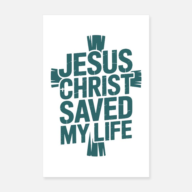  Jesus Christus hat mein Leben gerettet Poster 20x30 cm