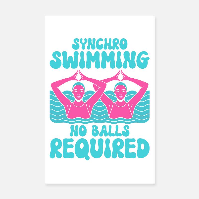 Synchronschwimmen Kunstschwimmen Wassersport Poster 20x30 cm