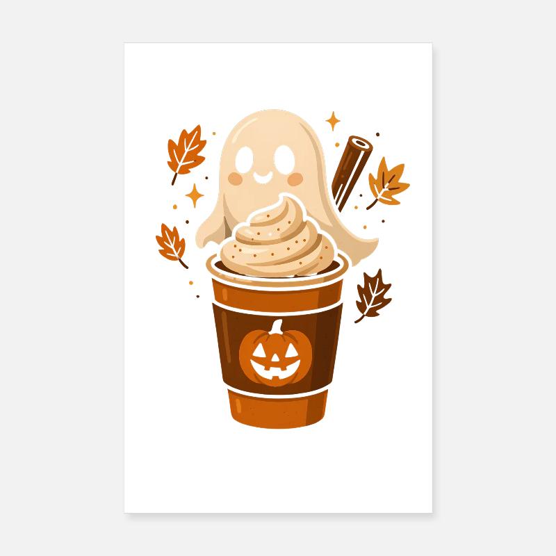 Ghost Coffee Mug d’Halloween Poster 20 x 30 cm