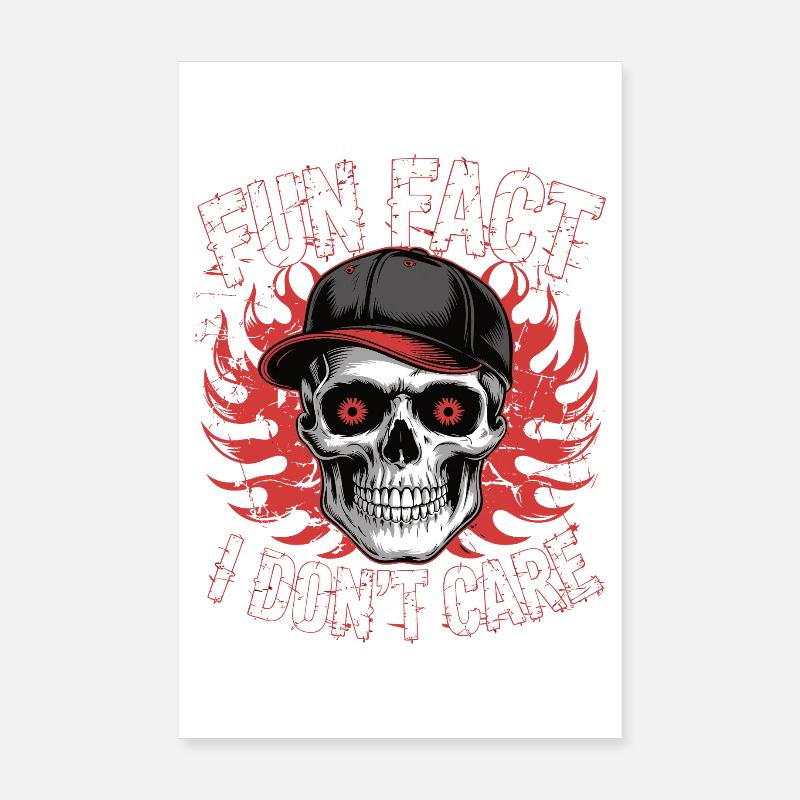 Skull Spruch Fun Fact Poster 20x30 cm