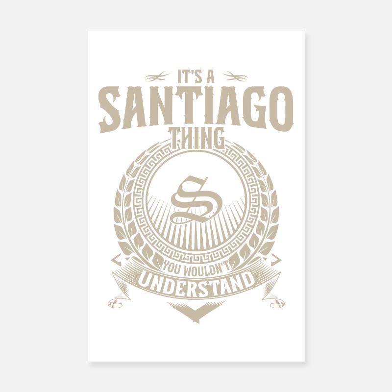 Santiago Crest Tee Poster 8" x 12" (20x30 cm)