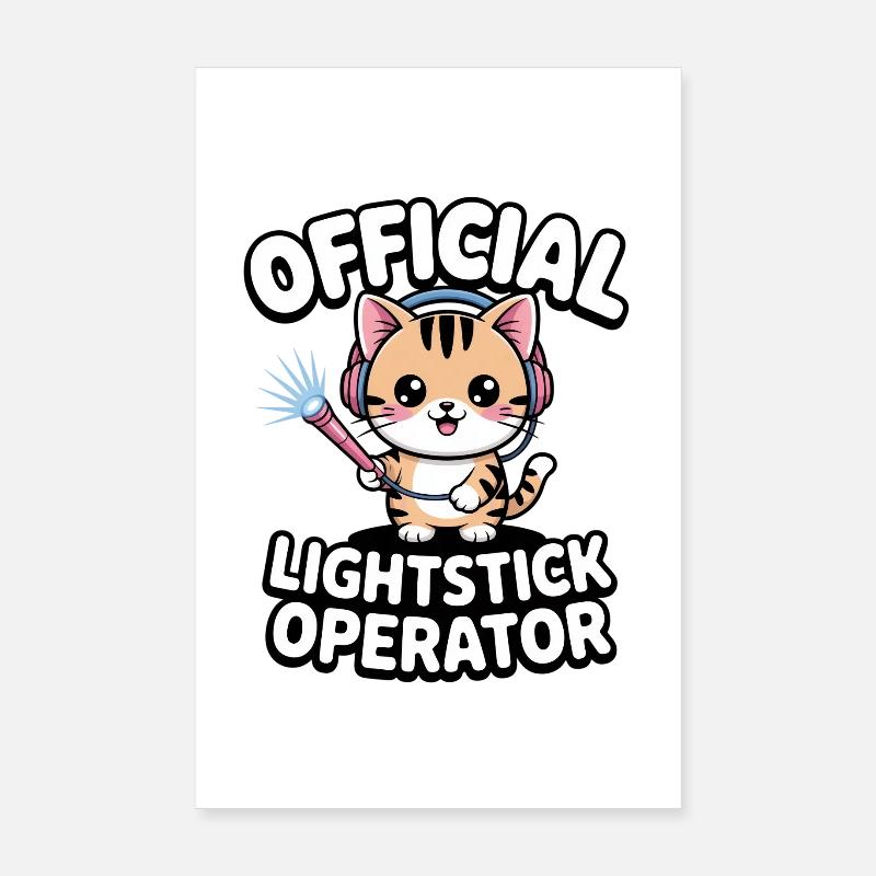 K-Pop Fan Lightstick Corée Poster 20 x 30 cm
