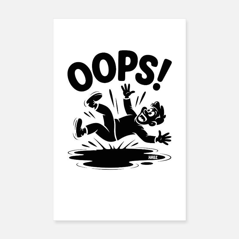 Affaire drôle du dessin animé d’automne OOPS Poster 20 x 30 cm