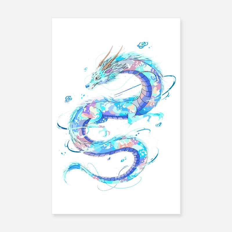 Ätherischer Wasserdrache Poster 20x30 cm