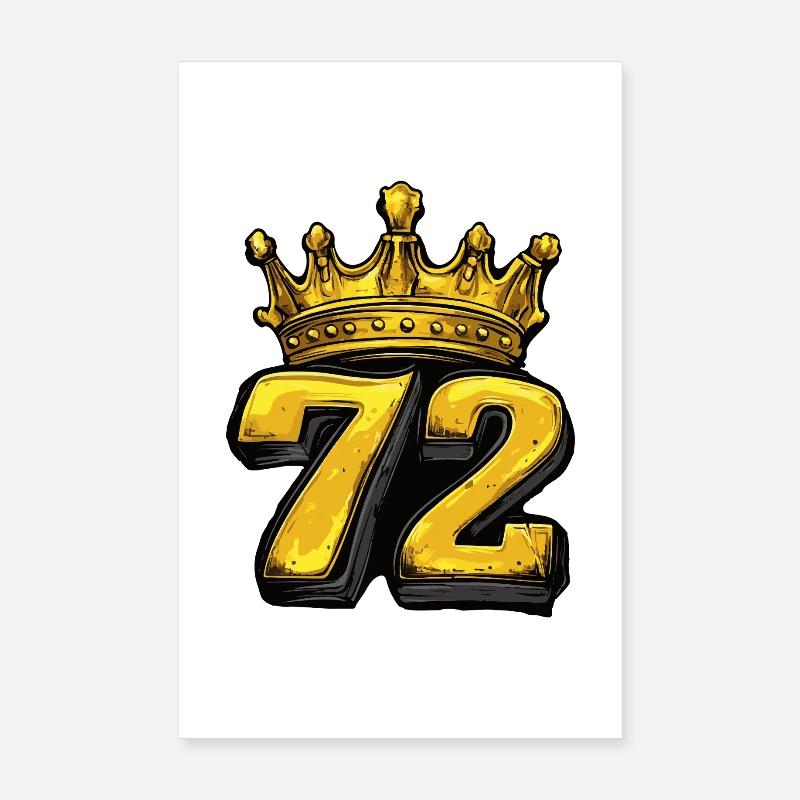 Couronne à 72 chiffres Poster 20 x 30 cm