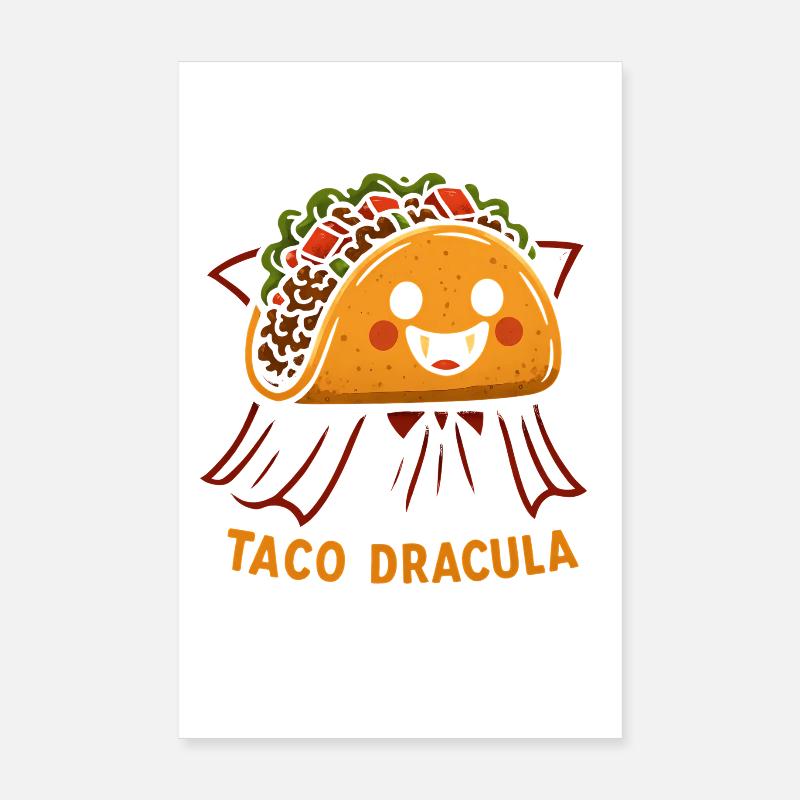 Taco Dracula Maskottchen Poster 20x30 cm
