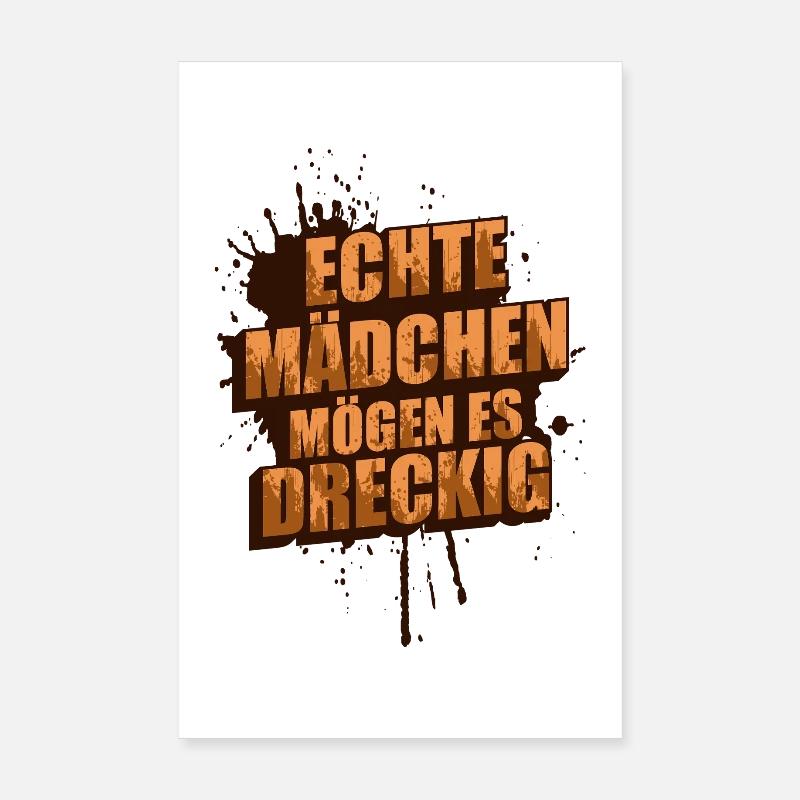 Echte Mädchen Schlammlauf Mud Run Muddy Race Poster 20x30 cm