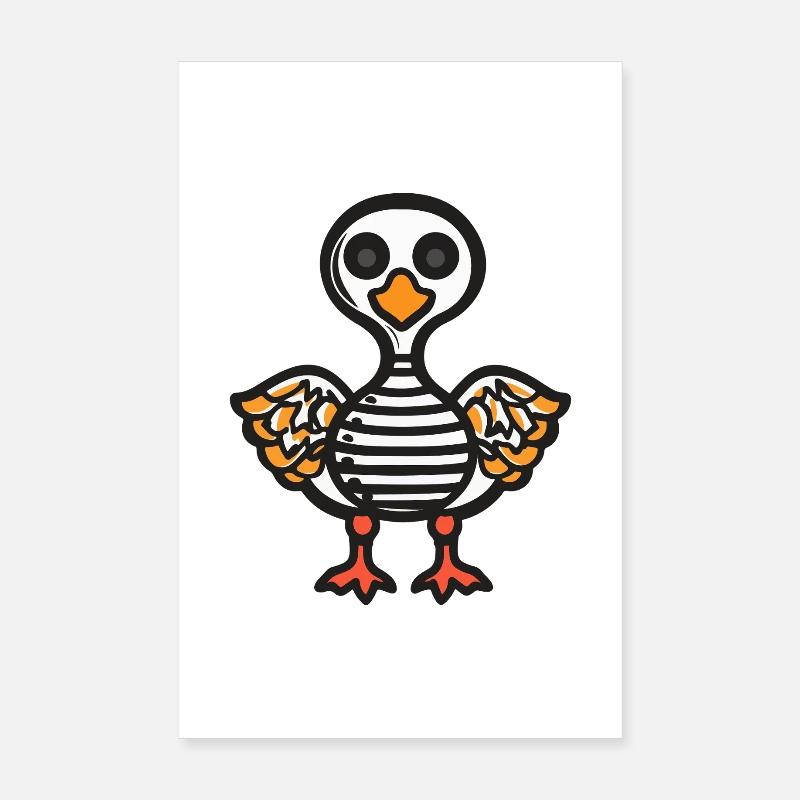 Gans Halloween Comic Lustig Poster 20x30 cm
