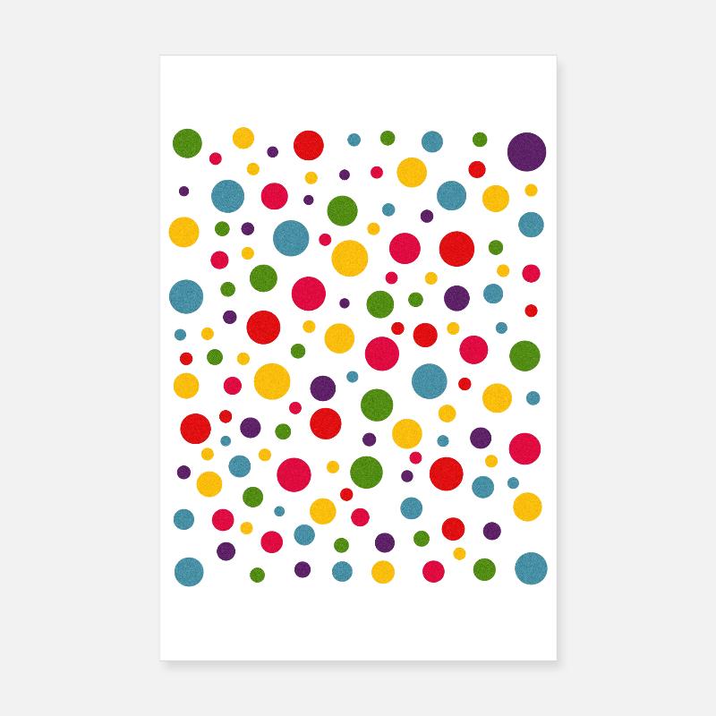 Spotty Dot Colors Pattern Tee Poster 8" x 12" (20x30 cm)