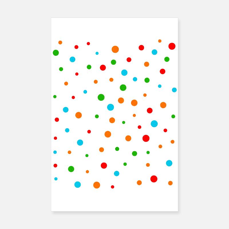 fleckig In Not Kinder Kinder fleckig gefleckte Punkte - Poster 20x30 cm - Weiß