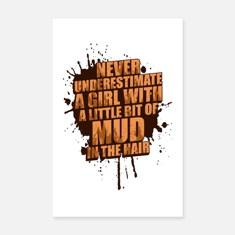 Un peu de boue Schlammlauf Mud Run Muddy Race Poster 20 x 30 cm