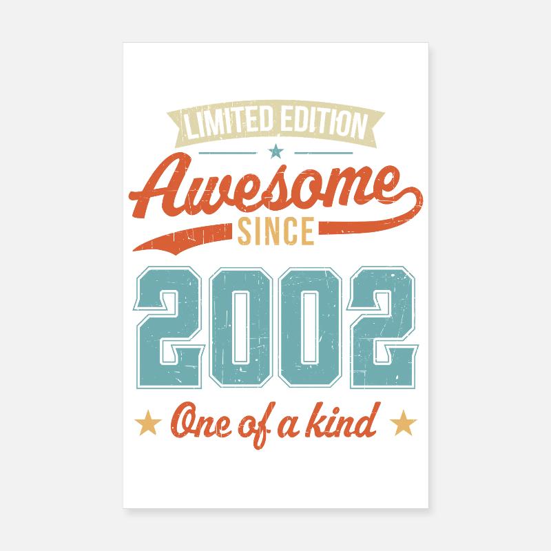 Awesome Since 2002 Poster 8" x 12" (20x30 cm)