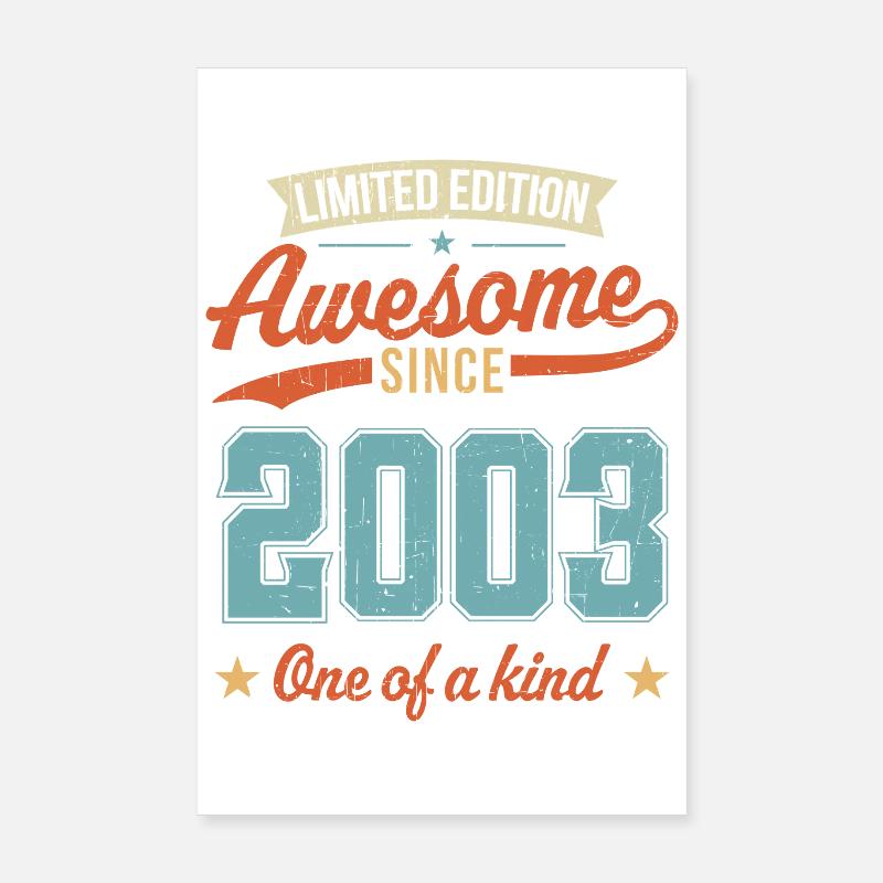 Genial seit 2003 Poster 20x30 cm