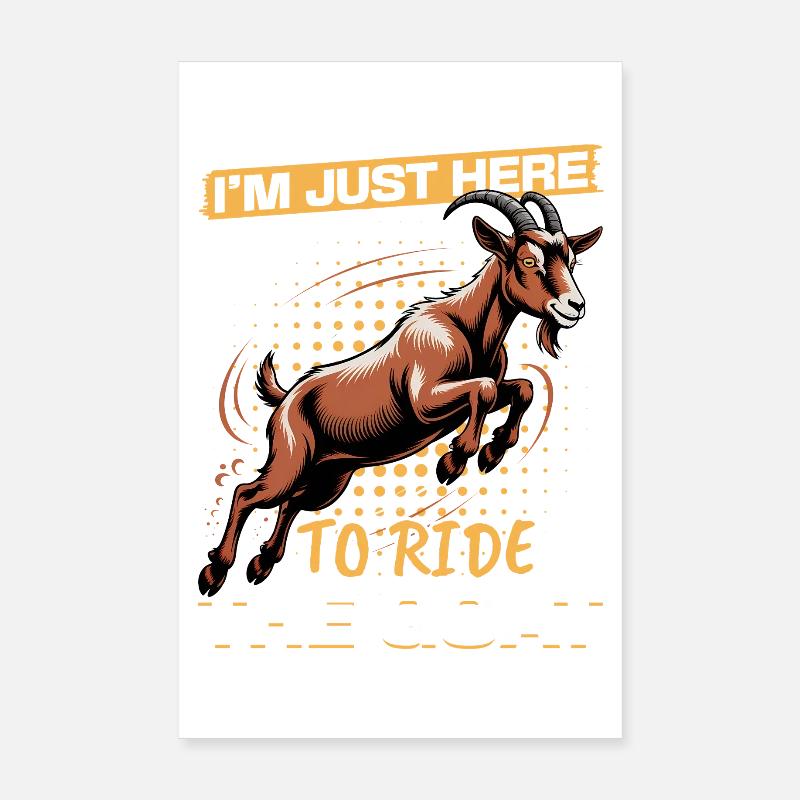 Drôle d’animal de la ferme chèvre Poster 20 x 30 cm