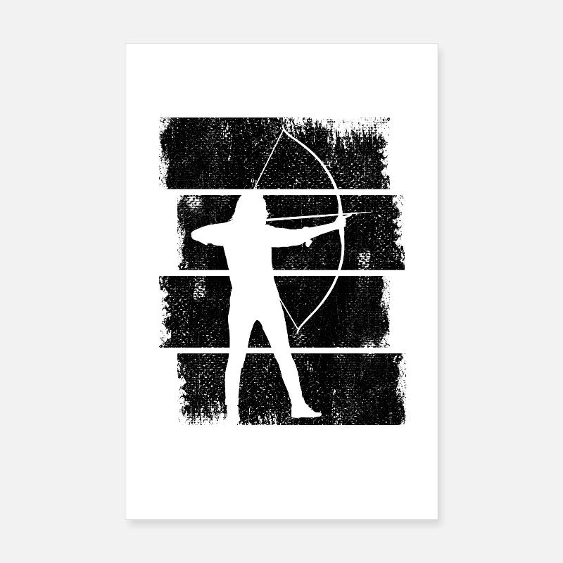 Dessin de tir à l’arc Poster 20 x 30 cm
