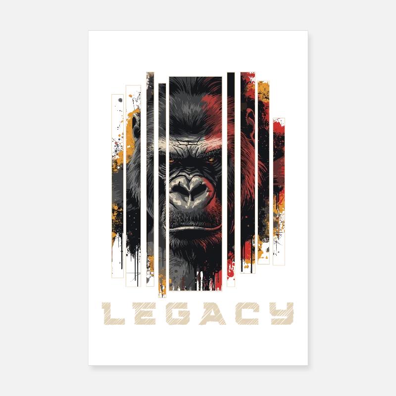 Héritage - Gorilla Art Design Poster 20 x 30 cm