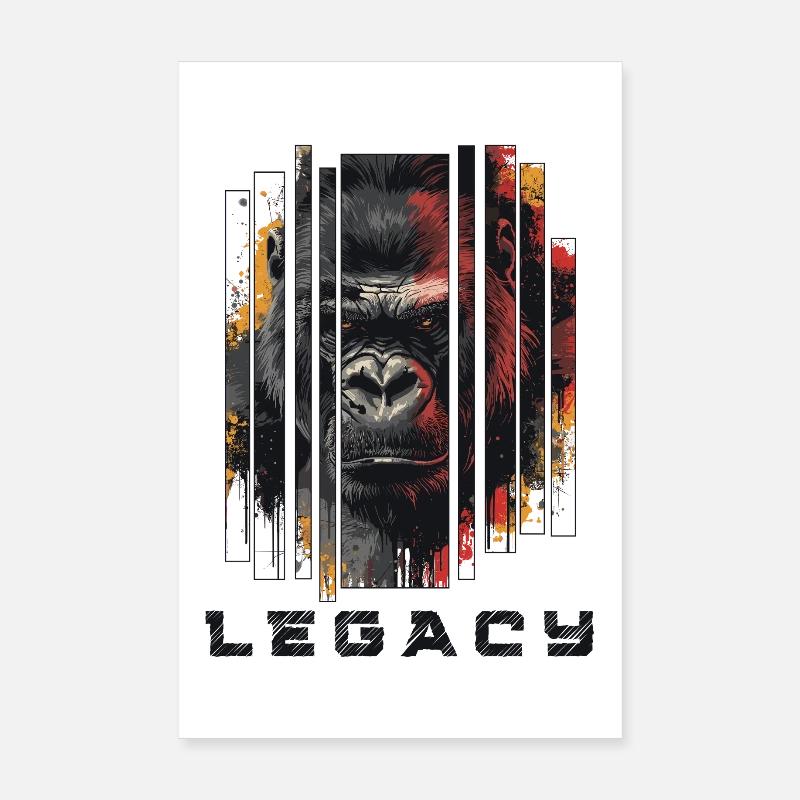 Héritage - Gorilla Art Design Poster 20 x 30 cm