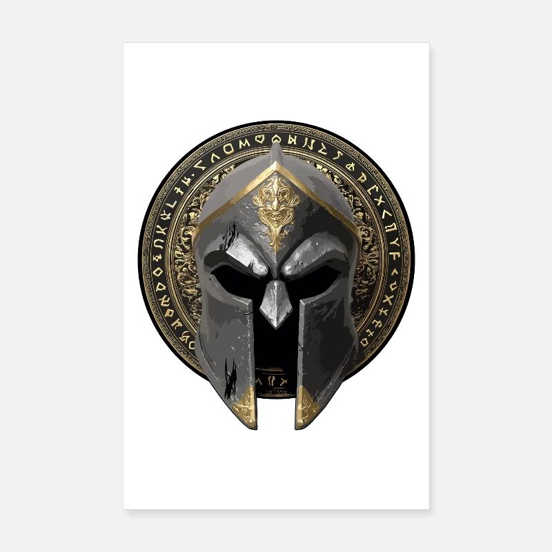 Casque Spartiate Gladiator Poster 20 x 30 cm