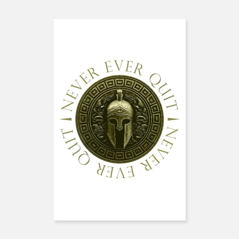 Spartaner Spruch Motivation Workout Poster 20x30 cm