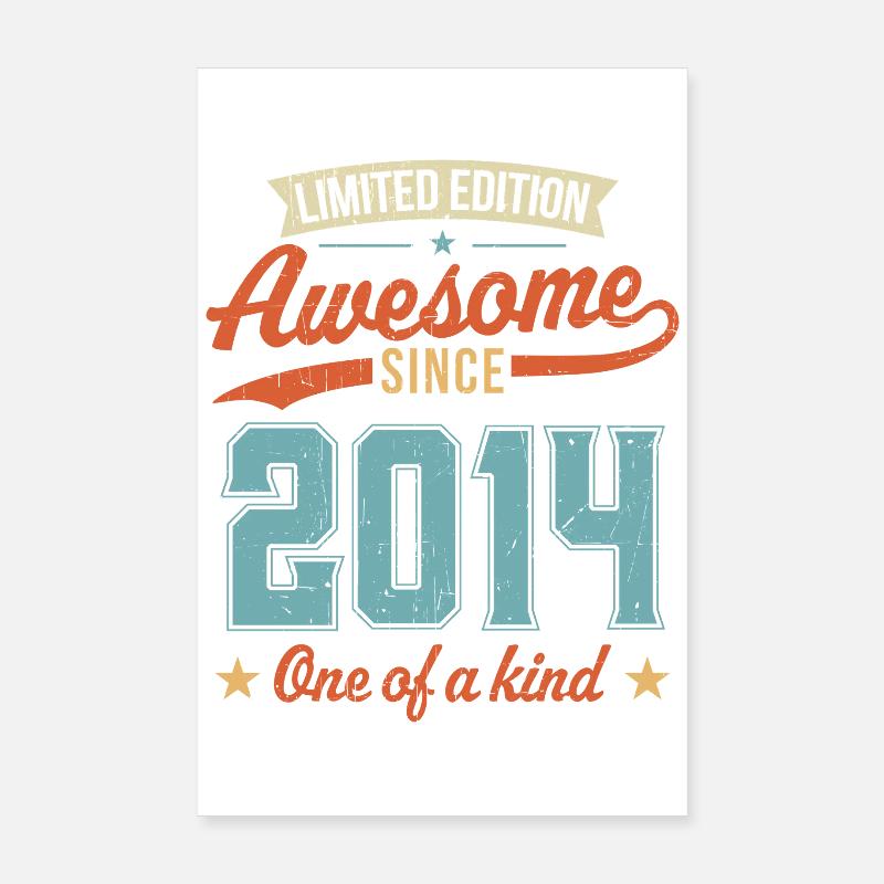 Awesome Since 2014 Poster 8" x 12" (20x30 cm)