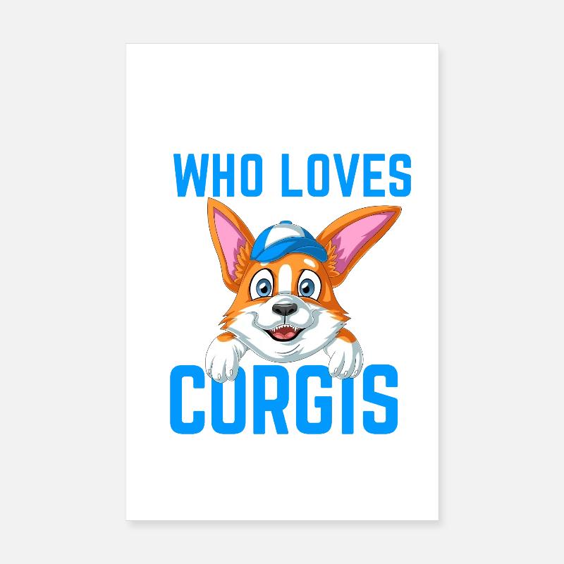 Juste un garçon qui aime le corgi Poster 20 x 30 cm