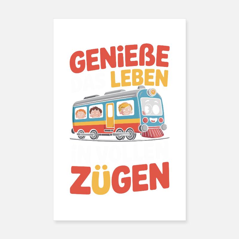 Train Profitez pleinement de la vie Chemin de fer Poster 20 x 30 cm
