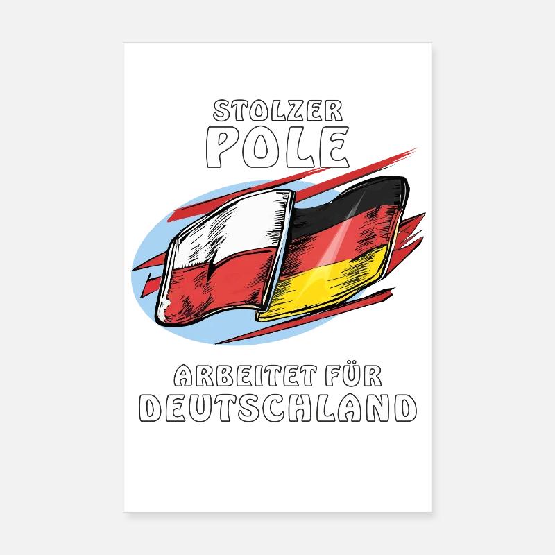 POLE WORKS FOR GERMANY Poster 8" x 12" (20x30 cm)