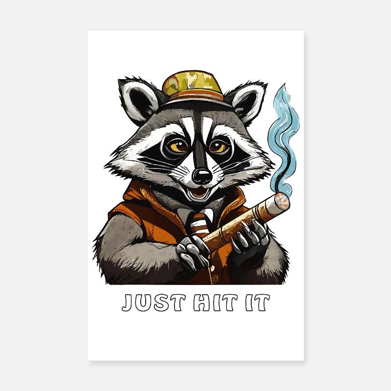 WASCHBÄR JOINT JUST HIT IT Poster 20x30 cm